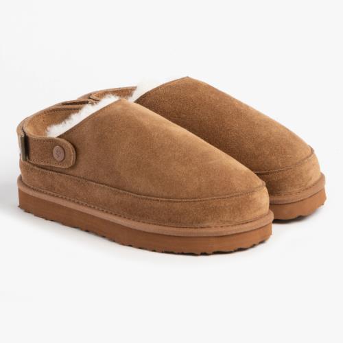 Ladies Quinn Sheepskin Sling Back Mule Slipper Chestnut Extra Image 1